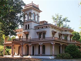 The Historic Bidwell Mansion before the fire on Dec. 11, 2024