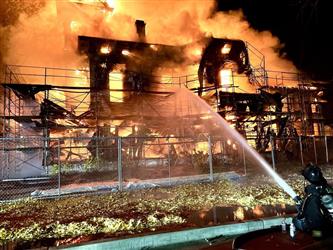 Firefighters respond and try to save the Historic Bidwell Mansion, an icon and historic landmark of Chico.