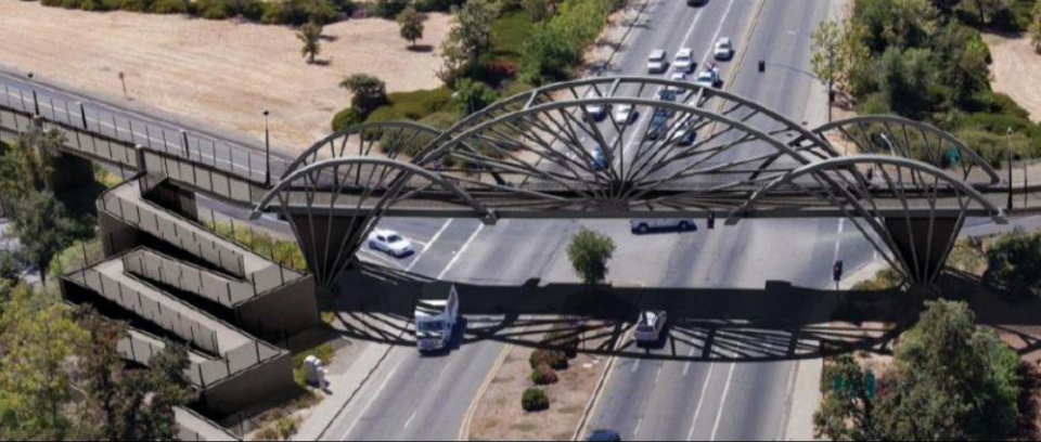 Rendering of the proposed bridge design.