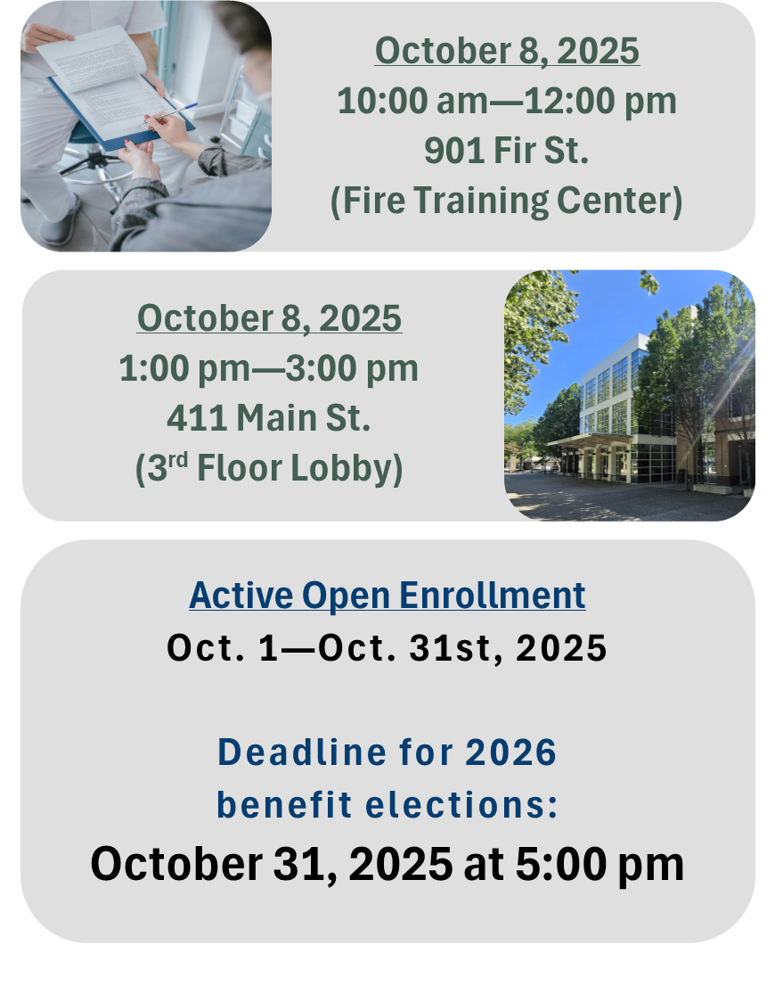 Calendar dates for Employee Benefits Fair