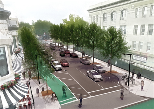 Rendering of Alternative 2: Broadway Street