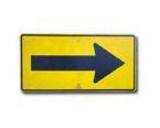 yellow traffic arrow