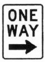 one way traffic sign