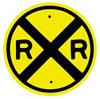 another railroad crossing sign